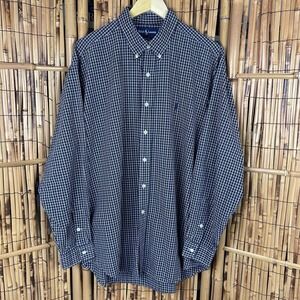 Ralph Lauren‎ Blake Button Down Long Sleeve Black Red White Check XL